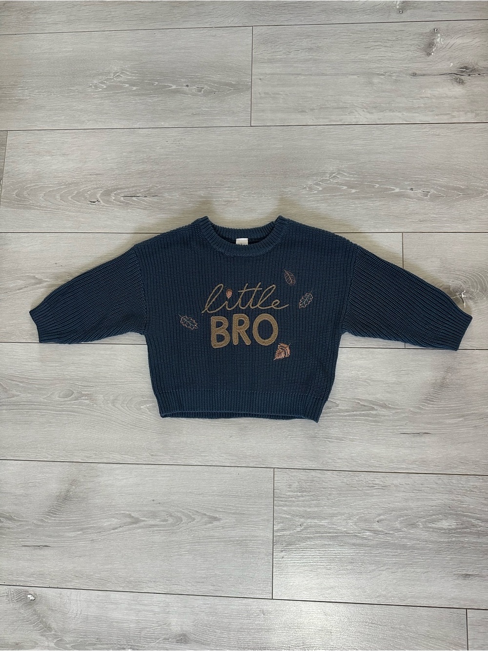 Modern Moments Gerber Little Bro Navy Knit Sweater 18M